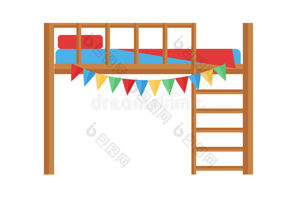 舒适的铺位床舒适的婴儿房间<strong>布置</strong>孩子们床房间埋