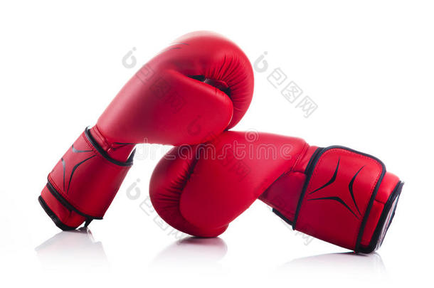 一一副关于红色的拳击拳击<strong>手套</strong>
