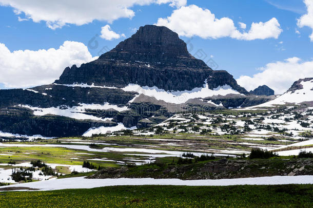 阿尔卑斯山的风景采用冰河国家的公园,美利坚合众国