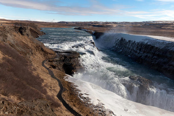 居德<strong>瀑布瀑布</strong>采用西南冰岛.