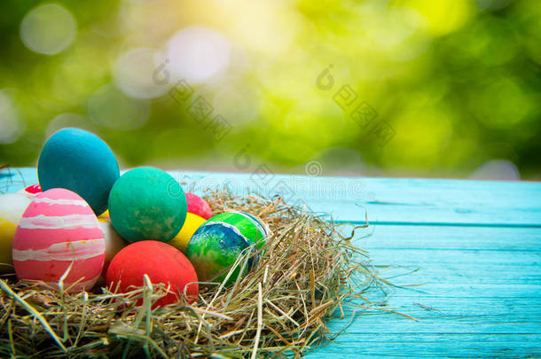 复活节,行关于复活节卵采用新鲜的绿色的