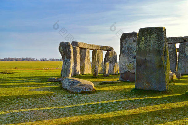 史前巨石柱史前的纪念碑采用威尔特郡县,英格兰