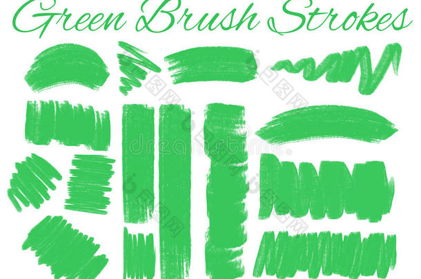 不同的设计关于刷子中<strong>风采</strong>用绿色的