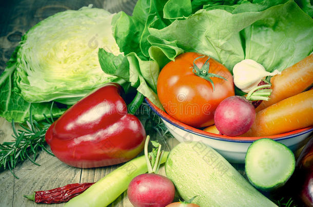 新鲜的有机的蔬菜被推荐的采用每日的日常饮食