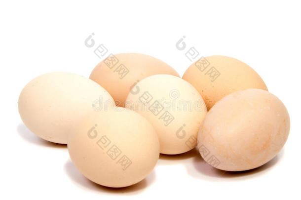 破碎的鸡蛋采用鸡蛋shell一半的和生的鸡蛋隔离的