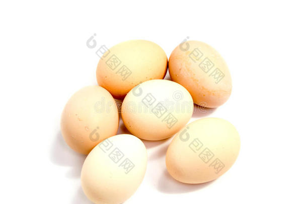 破碎的鸡蛋采用鸡蛋shell一半的和生的鸡蛋隔离的