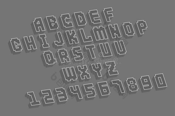 像素制动火箭字体磁带录像计算机游戏设计8一点文学数字