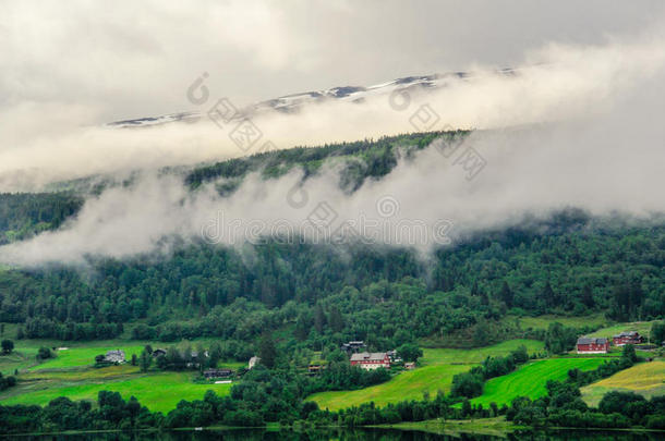 美丽的<strong>风景</strong>和<strong>风景</strong>看法关于挪威,绿色的<strong>风景</strong>关于