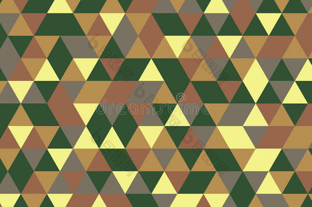 矢量现代的富有色彩的几何学三角形模式,颜色抽象的