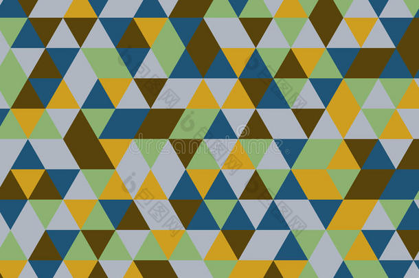 矢量现代的富有色彩的几何学三角形模式,颜色抽象的