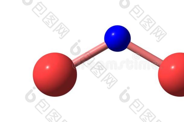 氮二氧化物分子的结构隔离的向白色的图片-包图网企业站