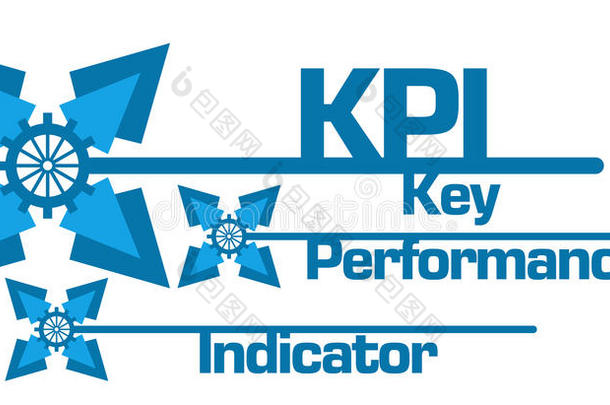 钥匙表演指示器s关键业绩指标-钥匙表演指示器抽象的蓝色齿轮背景