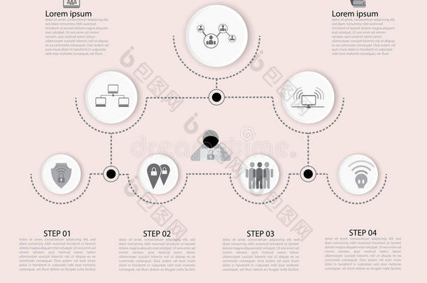 信息图设计样板aux.能够是用过的为工作流程布局,diagram图表