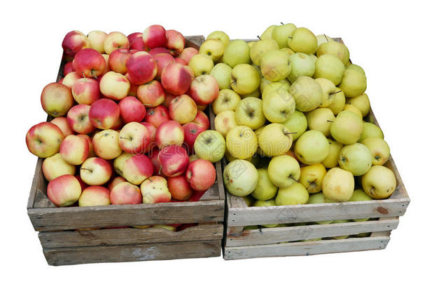 大街卖关于新鲜的绿色的和红色的苹果