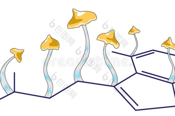 分子关于作用于精神的物质裸头草碱和几个的真菌