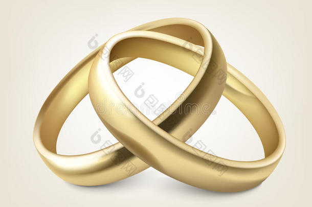 矢量婚礼戒指