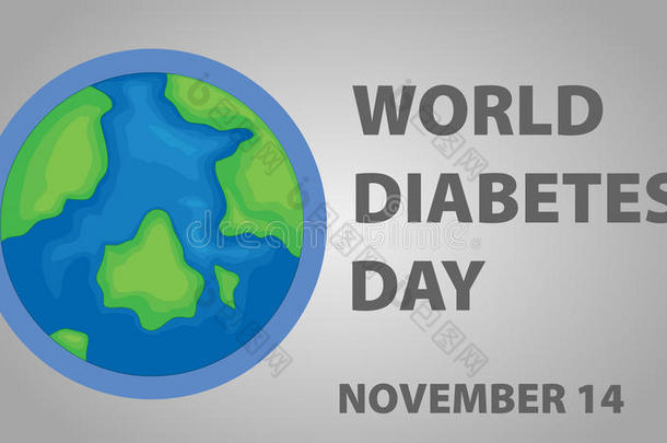 海报设计为世界糖尿病一天