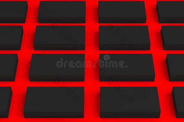 黑的空白的商业卡愚弄-在上面向红色的背景