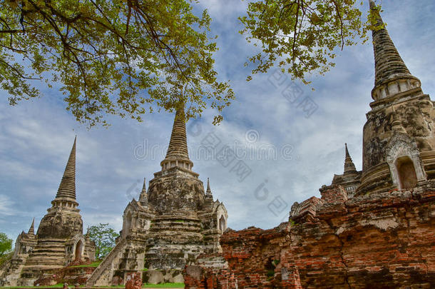 泰国或高棉的佛教寺或僧院弗拉西桑佩奇采用大城府历史的公园