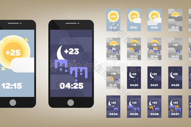 <strong>天气</strong>计算机应用程序矢量设计