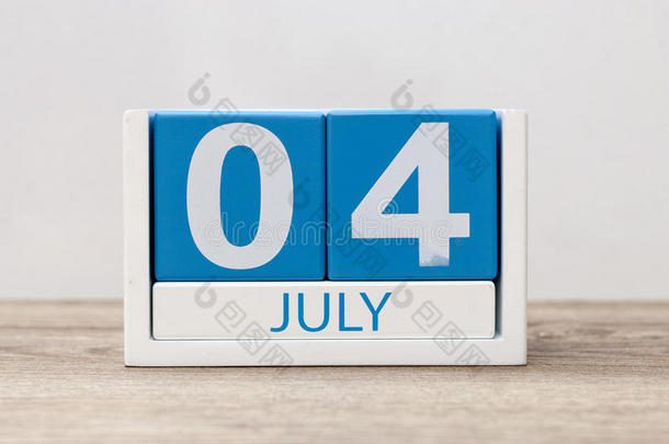 七月4Thailand泰国.影像关于七月4,日历向白色的背景.夏