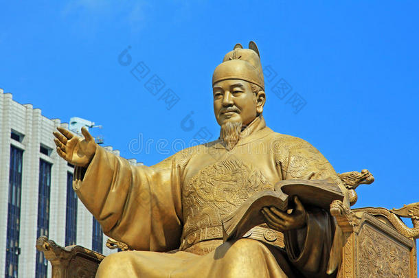 雕像关于海军将领CityandCountyofDublin<strong>都</strong>柏林城和<strong>都</strong>柏林郡太阳-胫,首尔,朝鲜