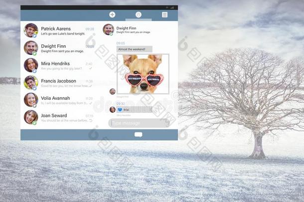 社会的媒体信使计算机应用程序界面
