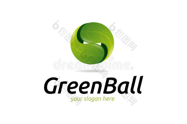 绿色的球标识