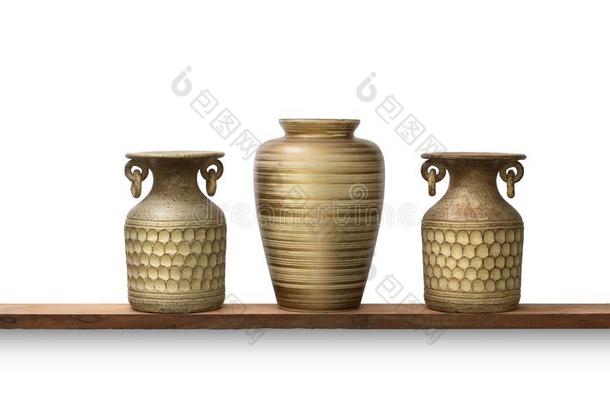 陶器黏土和陶器的装饰瓶装饰内部隔离的向极少的量