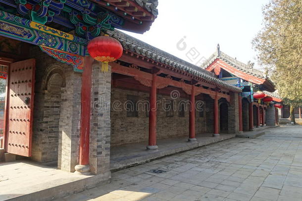 传统的建筑物在新少林寺庙