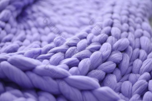紫色的毛毯关于美利奴羊羊毛