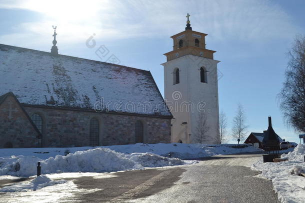 老的教堂城镇采用瑞典