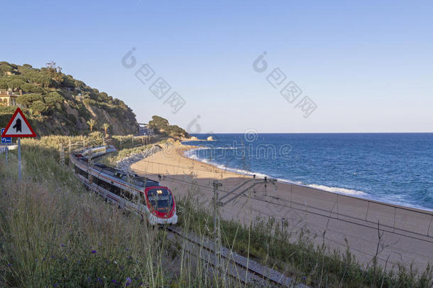 火车经过的在旁边指已提到的人海滩关于卡莱利亚