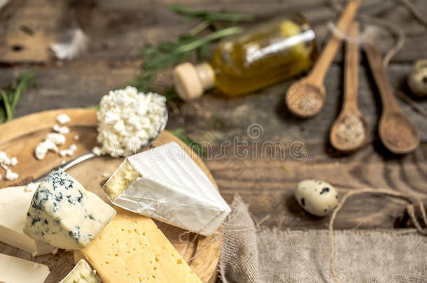 不同的类型关于奶酪作品