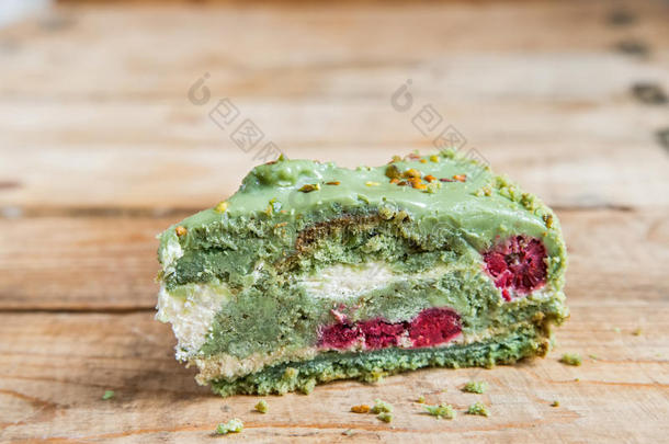 关在上面块关于绿色的阿月浑子树蛋糕