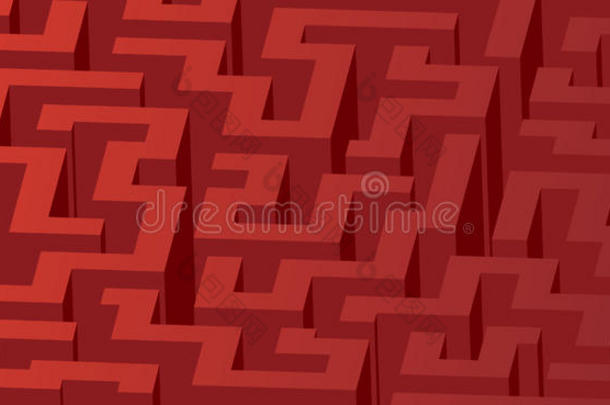 红色的迷宫,迷宫-水平的版本