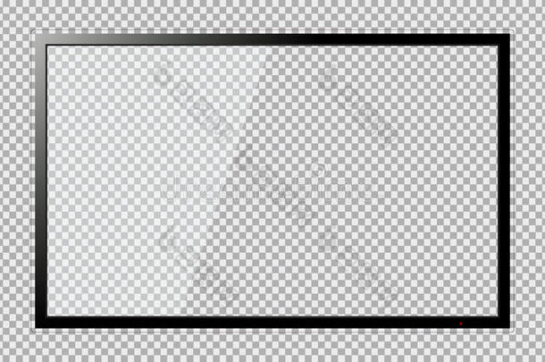 现代的televisi向电视机和透明的屏幕隔离的向透明的后面
