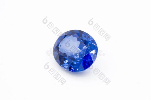 蓝宝石向白色的背景,蓝色蓝宝石蓝色growth,宝石,蓝色
