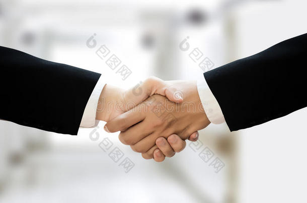 商人握手专业的商业伙伴关系会议
