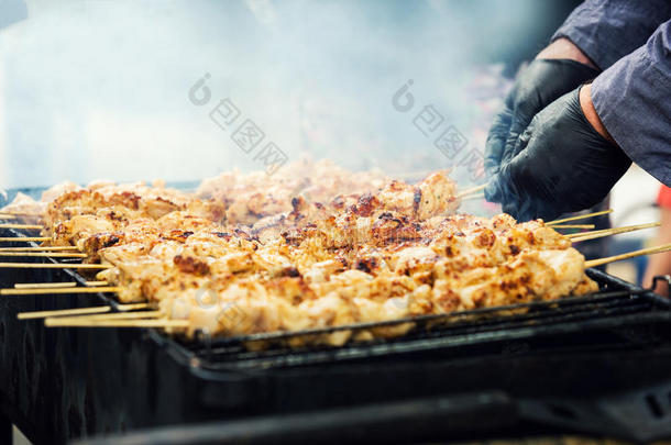 烹饪术鸡肉向烧烤