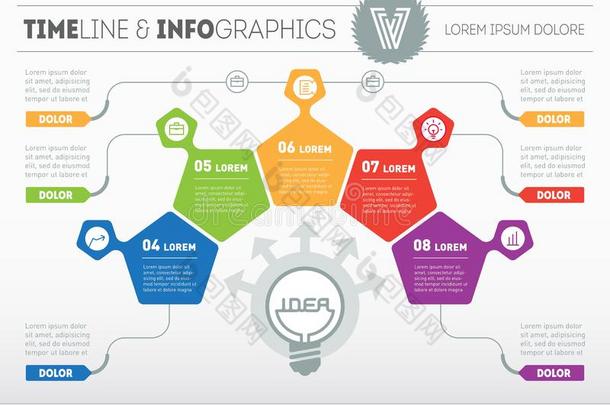 矢量信息图关于科技或教育过程.商业