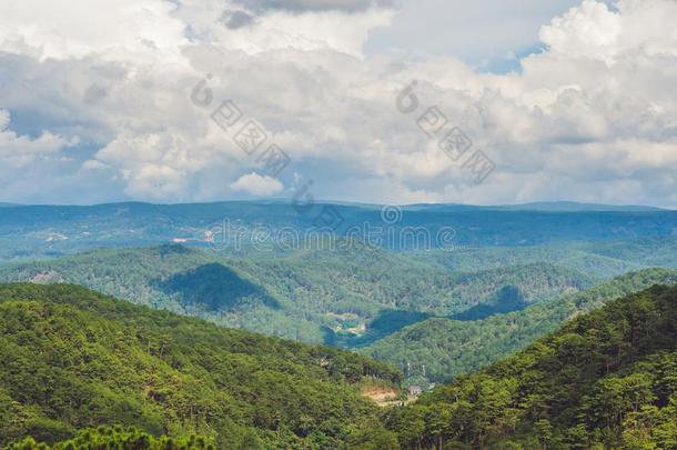 极好的风景关于达拉山,越南偷,新鲜的大气