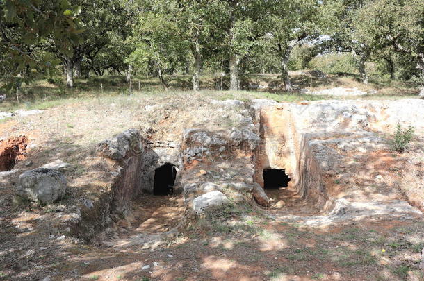 古代的克里特文明的墓地关于亚美尼亚男女.克利特岛,希腊.