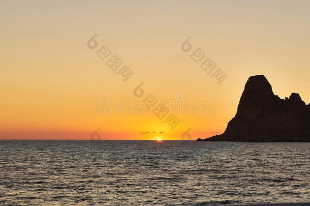 西班牙西班牙贝德拉在日落,伊比沙岛,西班牙