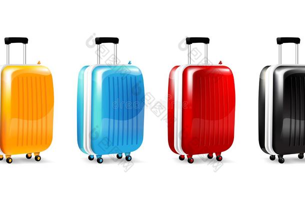 收集关于num.四颜色行李旅行例隔离的向白色的