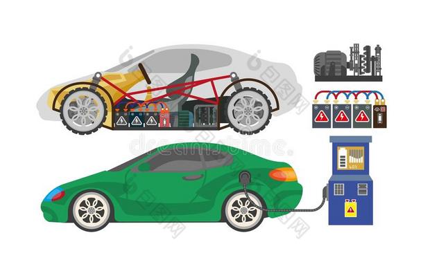 电动车或电的汽车汽车车辆机制详细资料