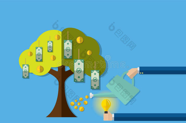洒水钱树和coinsurance联合保险和插入主意,投资自负