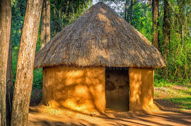 传统的,部落的小屋关于肯尼亚的人,奈洛比,肯尼亚