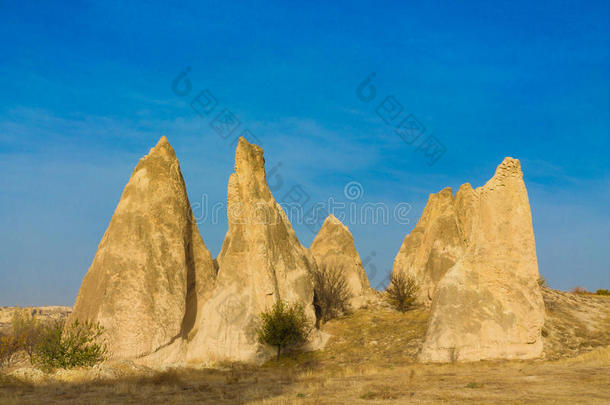 卡帕多西亚山谷多岩石的风景