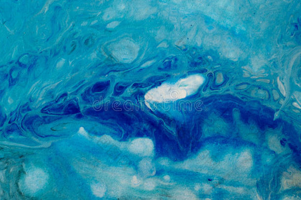 大理石的海的抽象的背景.液体丙烯酸塑料大理石嗒嗒地下